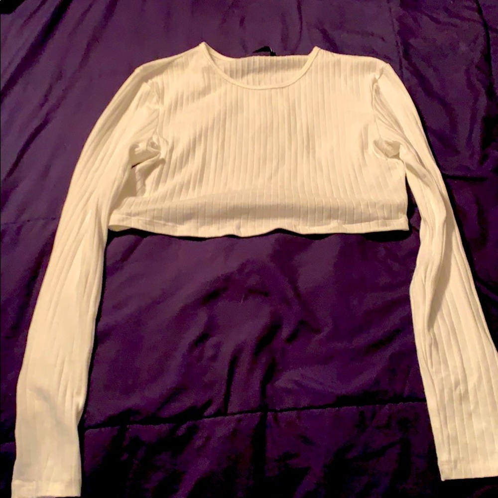 cropped white shirt